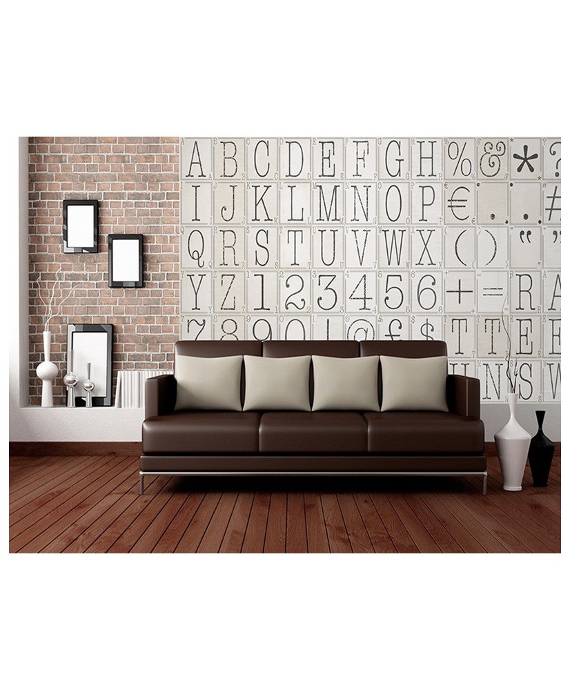 Painel decorativo collage typography 2