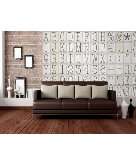 Painel decorativo collage typography 2