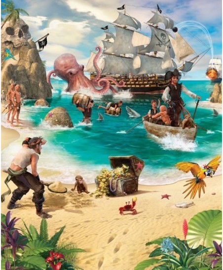 Painel Infantil PIRATE AND TREASURE