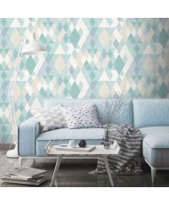 Papel Parede Hexagone
