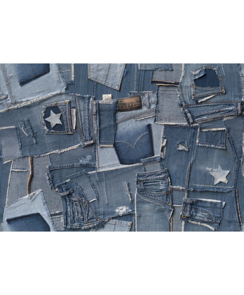 Painel decorativo jeans