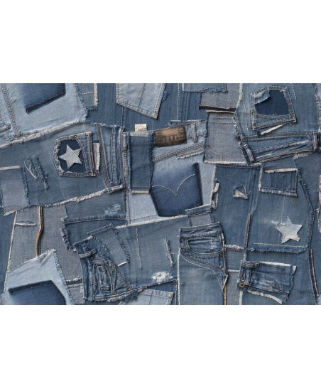 Painel decorativo jeans