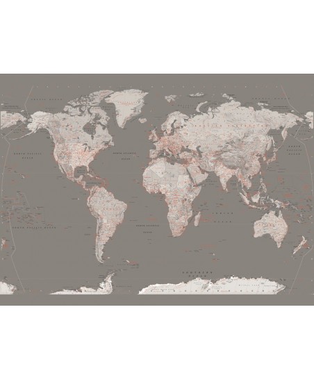 Painel decorativo SILVER MAP 001